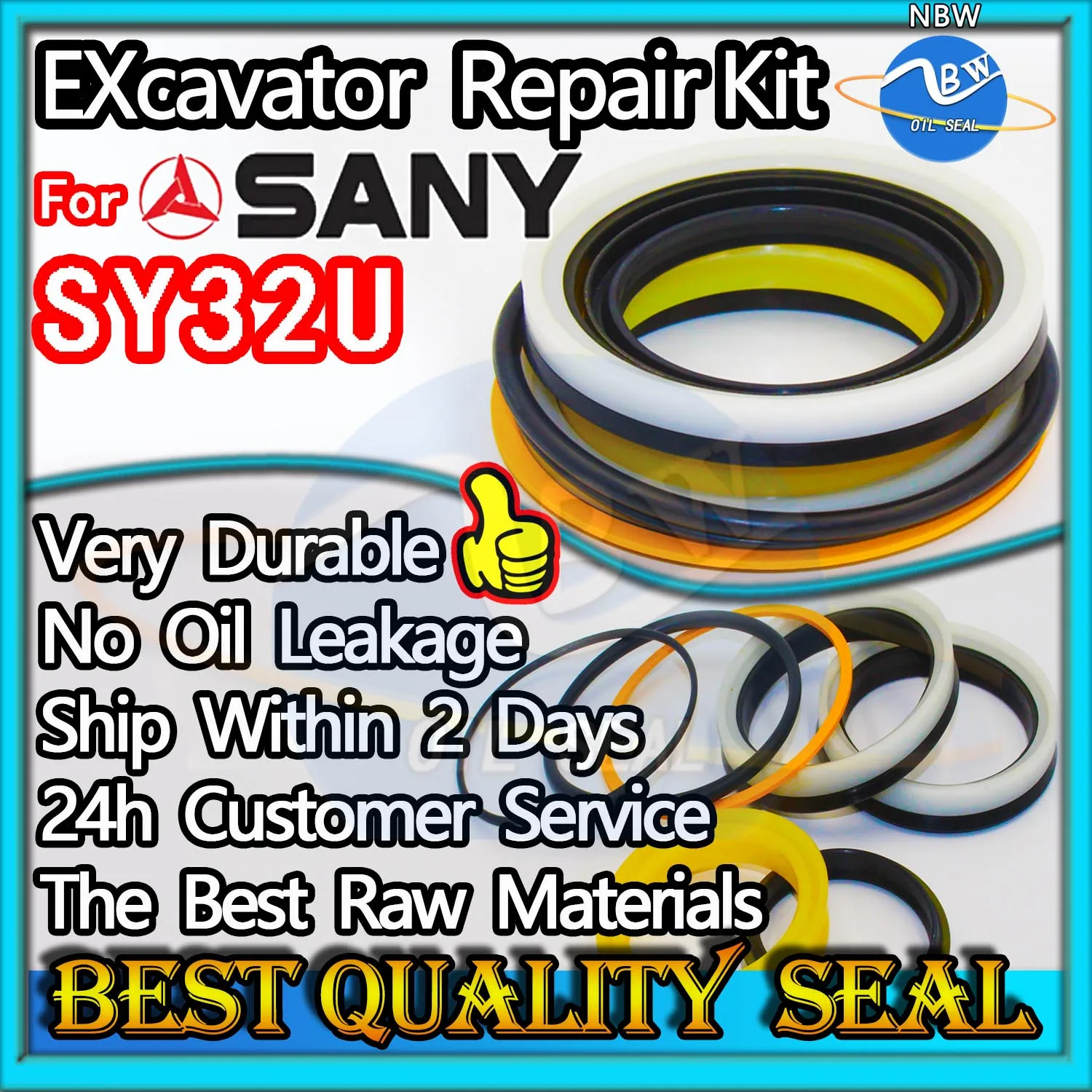 

For Sany SY32U Seal Kit Excavator Repair Oil High Quality Blade TRAVEL Joystick Engine O-ring Cylinder BOOM ARM Bucket Hydraulic