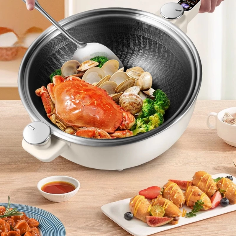 

Electric wok, multi-functional, household 304 non-stick, good things to share, strongly recommended