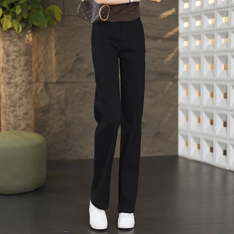 

Soft Denim Pants for Women, Spring and Autumn, Fleece-Lined, High Waist, Comfortable, Fashionable, Versatile, Commuting, Loose W