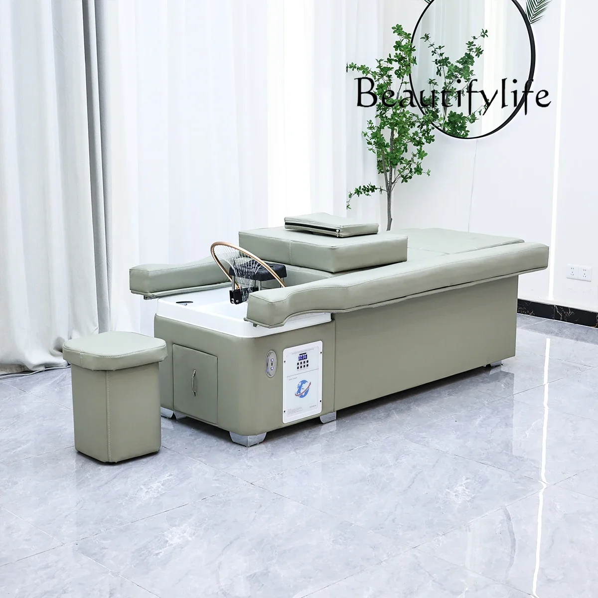 

X Электрический подъемник спины, терапевтический диван, встроенная кровать, массажная кровать для мытья ног, спа-шампунь, уши, массаж ног