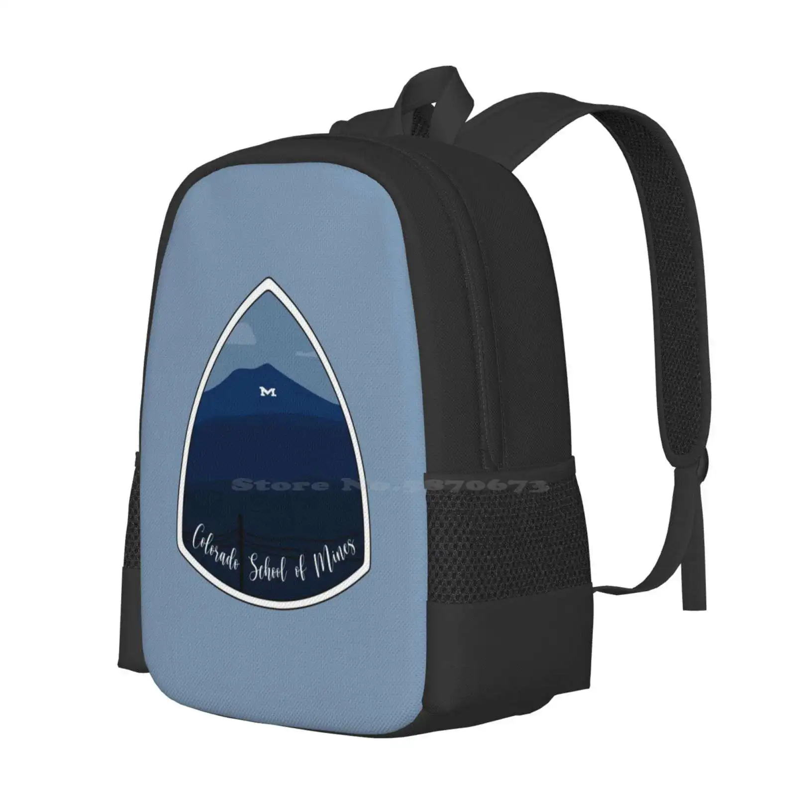 Colorado School Of Mines Bag Backpack For Men Women Girls Teenage Engineering Helluva Mines Colorado Mountain Lookout Symbol