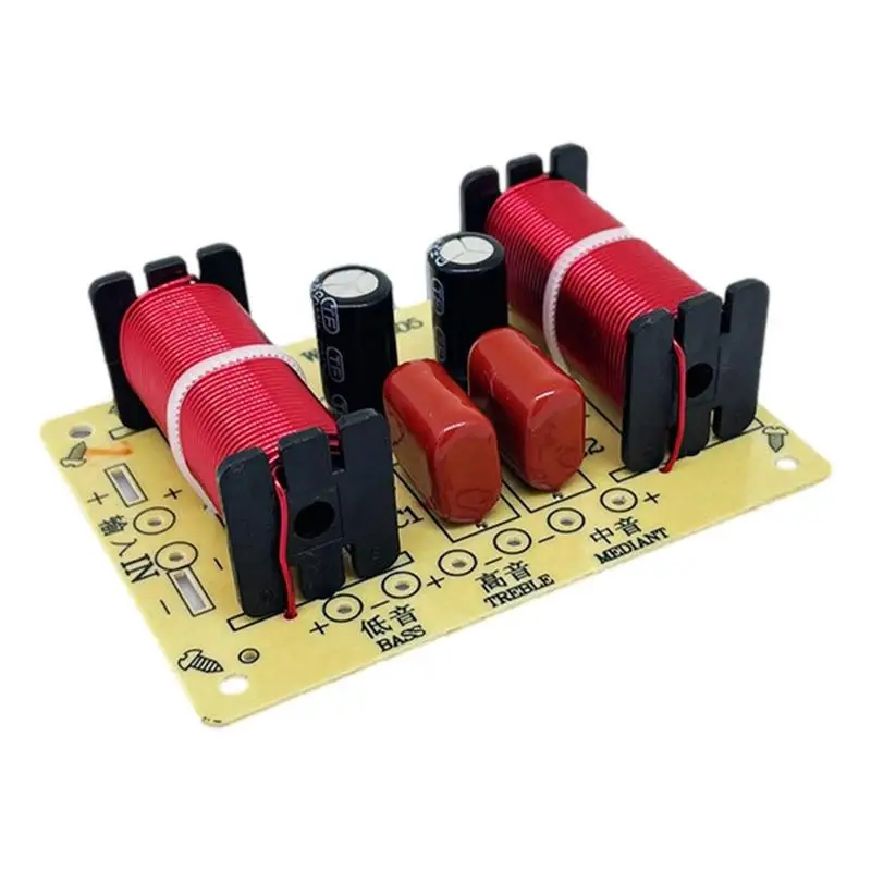 WEAH-305 3 Way Speaker Frequency Divider 150W Hi-Fi Crossover Filter Module for DIY Home Speaker Treble Medium Bass