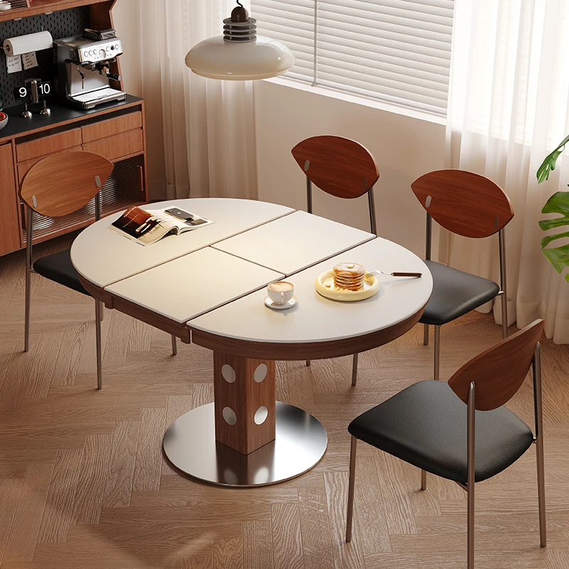 

Interior Furniture Room Removable Table Office Toiletries Extensible Round Table Kitchen Mesa Setup Dining Sets Chair Esstisch