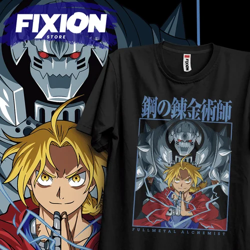 Camiseta Fullmetal Alchemist Ed y Al NAnime, Manga, regalo para amantes del Anime, todas las tallas, algodón