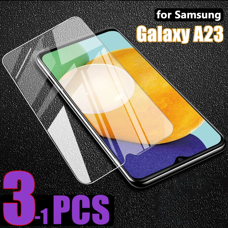 1/3pcs for Samsung Galaxy A23 Tempered Glass Screen Protectors Explosion-proof Front Curved Edge Film HD Anti Scrach Protector