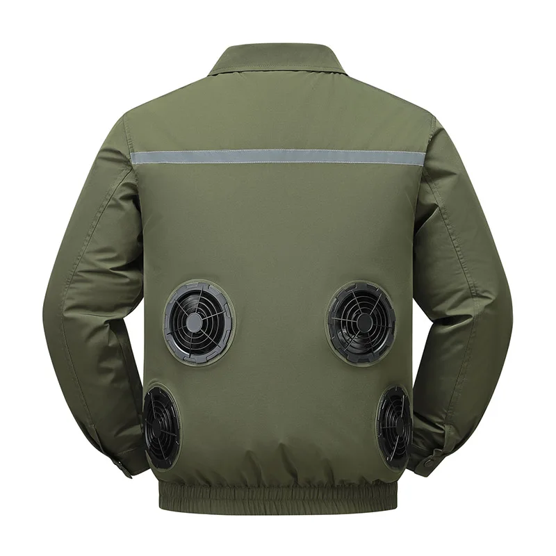 

Cooling Fan Jacket Hiking Camo Air-conditioned Clothes Men Outerwear Sets Work Sport Outdoor Camping Fishing Summer Cool Coat