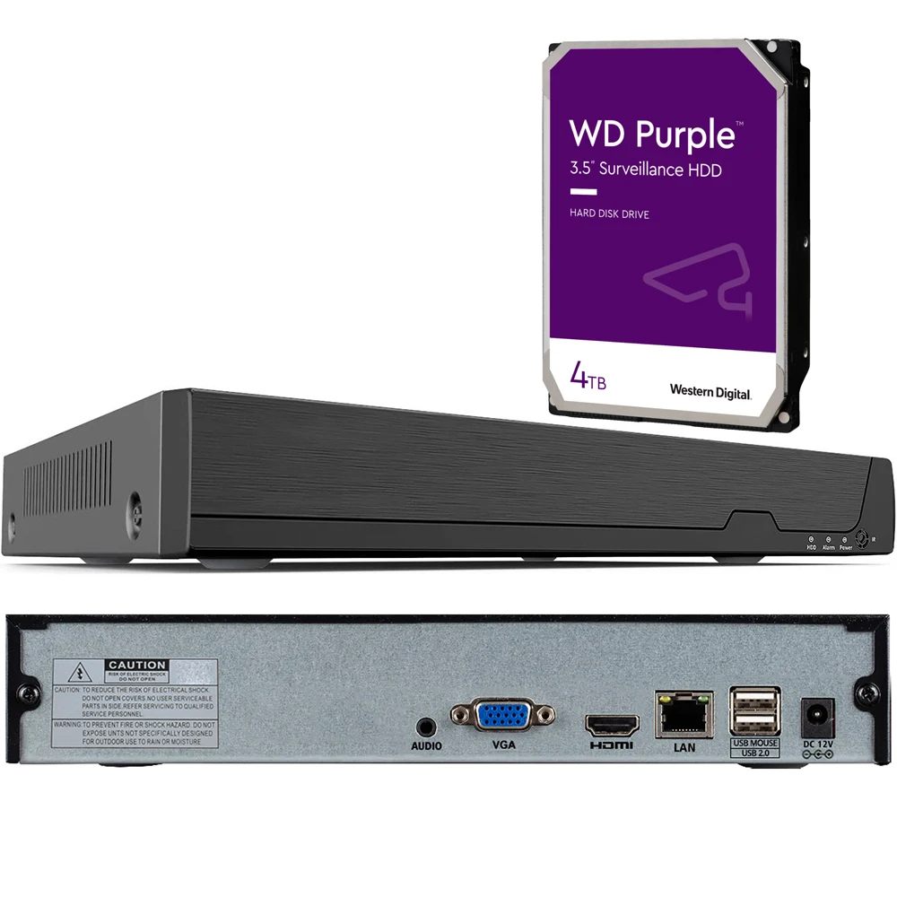 

4K 10CH/16CH NVR H.265 Onvif Сетевой видеорегистратор для IP-камеры Обнаружение лиц P2P Облачная запись XMeye CCTV DVR