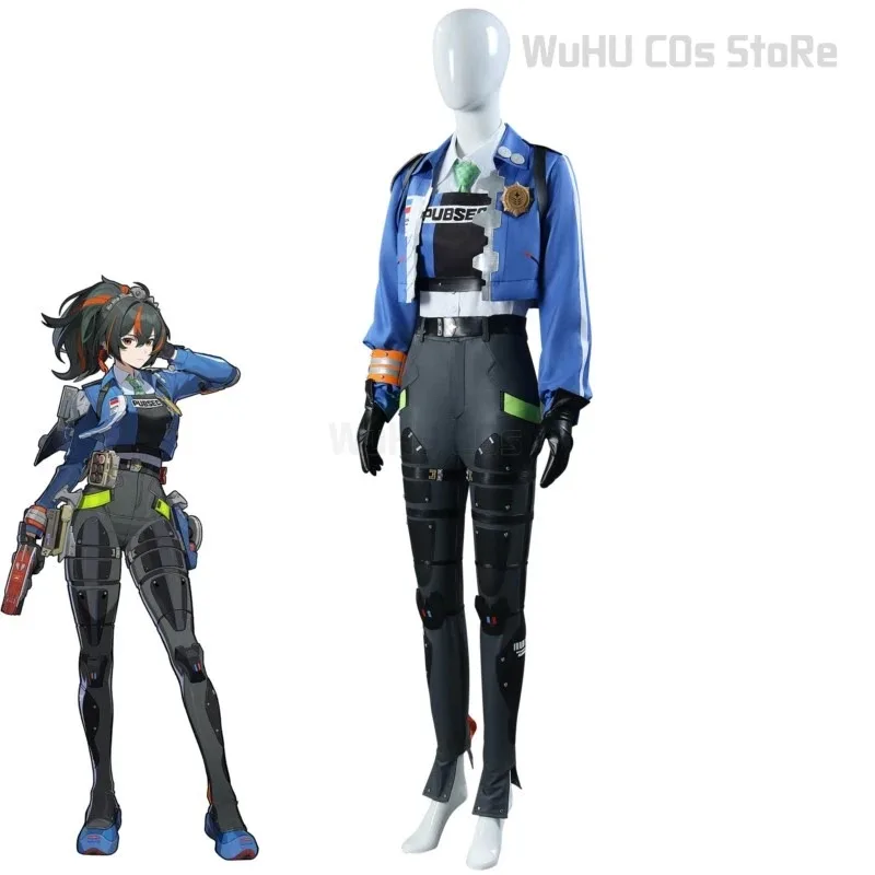 Zenless Zone Zero Zhu Yuan ZhuYuan Косплей Костюм Брюки Униформа Парик Игра Ролевая игра Хэллоуин Женская вечеринка Карнавал Необычные костюмы; 2