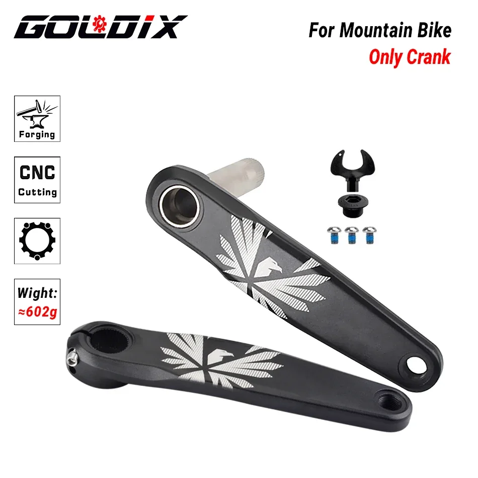 GOLDIX Fiets Crankstel 170/175mm Crank lengte 0mm Offset Direct Installeren Kettingblad 30/32/34/36/38T Voor Mountainbike Crankstel
