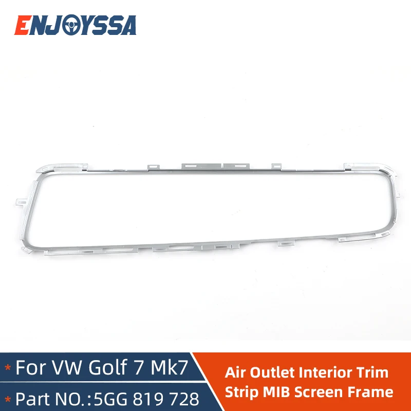 Car Outlet Interior Trim Strip Air Conditioner Outlet Conditioning Vents Chrome Plate Frame Cover For VW Golf 7 7.5 MK7 7.5