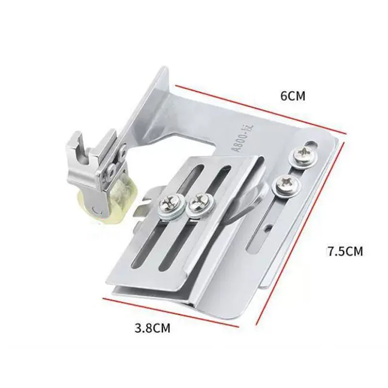 Adjustable Roller Presser Foot for Sewing Machine with Replaceable Thick Thin Gathering Inserts Left Right Opening