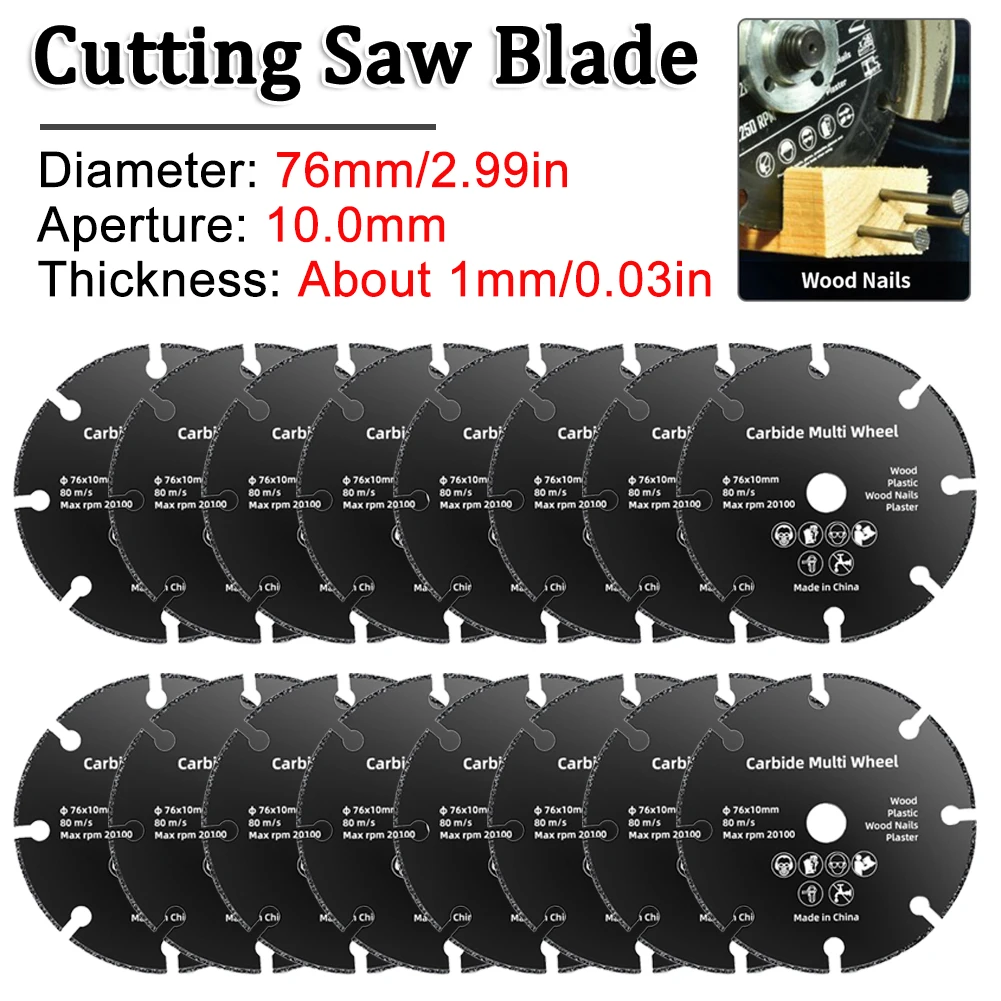 1-20pc 76MM/2.99INCH Cut Off Wheels Sanding Grinding Wheel Cut Blades Rebar Stainless Steel Iron Grinding Disc for Angle Grinder