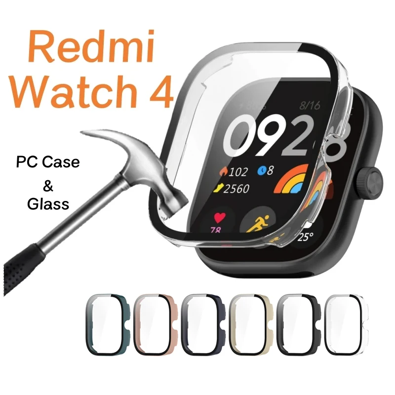 Tempered Glass Screen Protector Protective Hard Cover Case For Redmi Watch 4