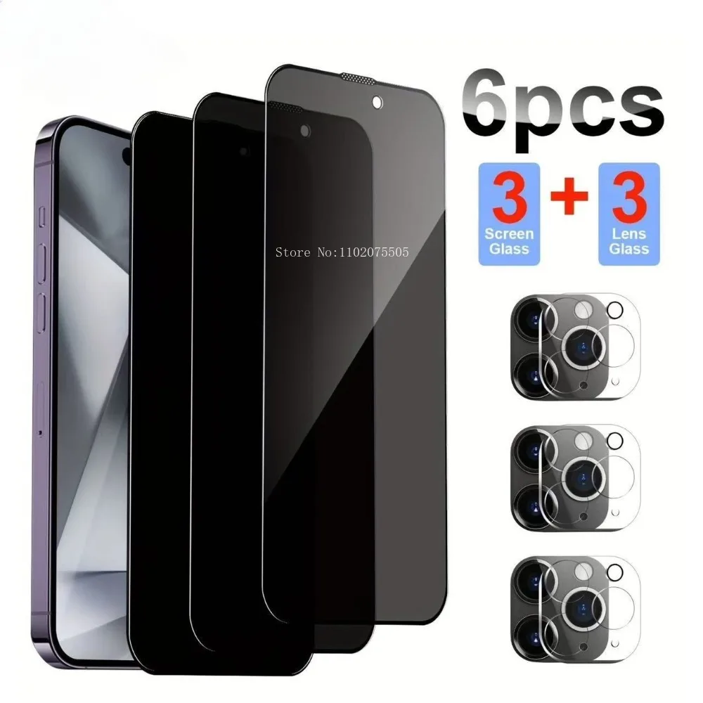 

Защитное стекло для объектива камеры + 3 шт. закаленное стекло для IPhone 16 Promax 12 Pro 11 15 Promax 14 Plus 13Mini Защитная пленка для экрана