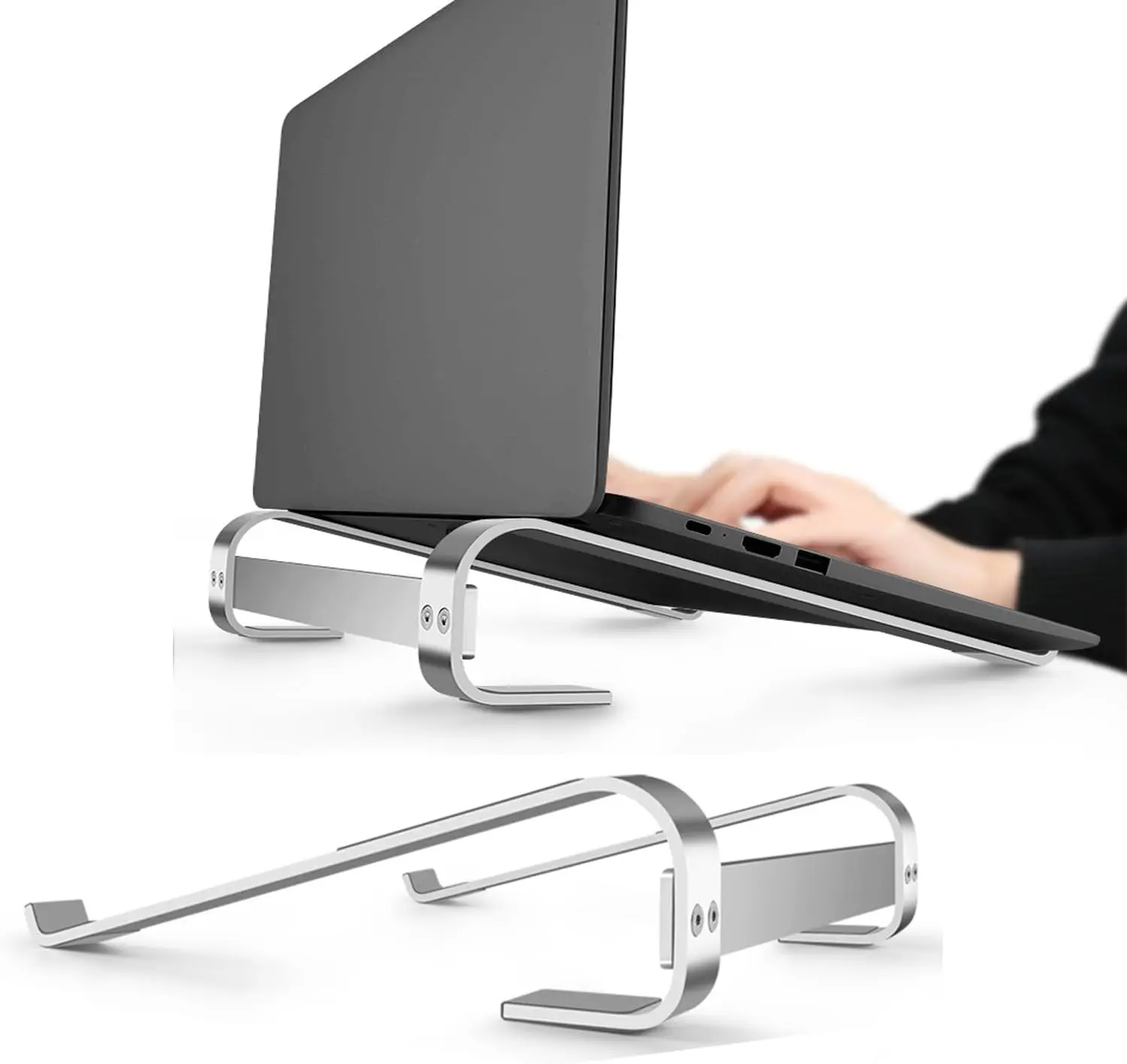 

Подставка для ноутбука для стола, эргономичные подставки для ноутбука MacBook, вентилируемый держатель для ноутбука, совместимая с подставкой 13, 14, 15,6 дюймов MacBook A