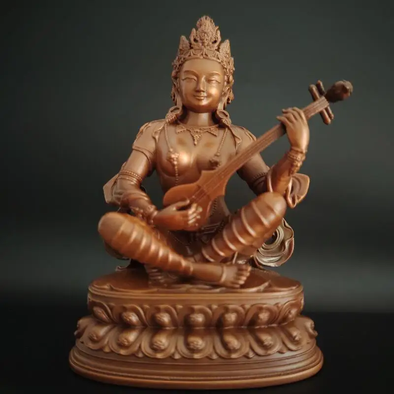 Tibetan Buddhism copper mini Miaoyin Buddha Mother Bodhisattva statue ornament home decorative offering crafts