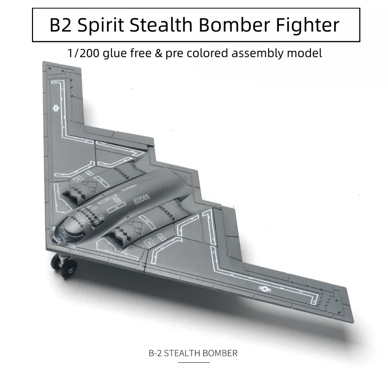 1/200 US The B-2 Stealth Bomber Fighter Model Creative Military Series Building Blocks Decor DIY Assembled Toys For Xmas Gifts