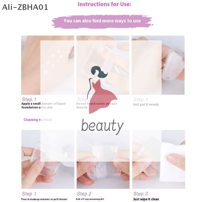 1 szt. Krem BB Bez Efektu Powłoki Matującej, Narzędzie do Makijażu, Miękka Silikonowa Gąbeczka Żelowa do Podkładu i Kosmetyków do Twarzy