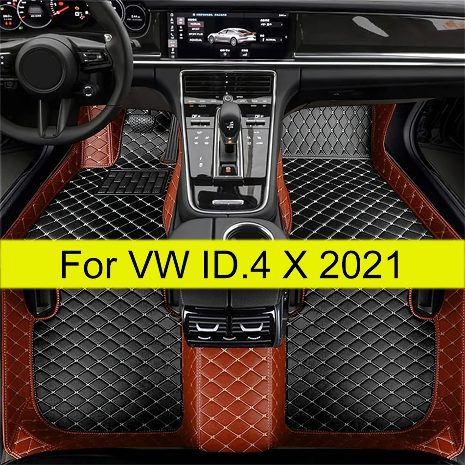 Car Floor Mats For VW Volkswagen ID.4 X 2021 Custom Auto Foot Pads Automobile Carpet Cover Interior Accessories