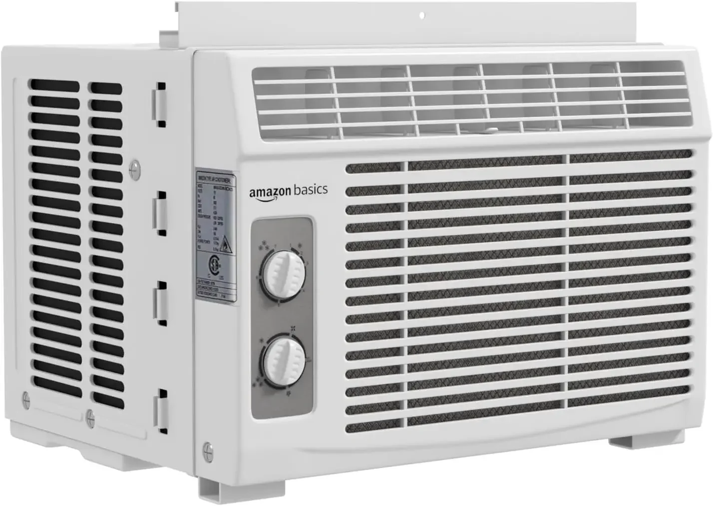 Window Air Conditioner with Mechanical Control, 5000 BTU, Cools up to 150 Sq. Ft., White AC Unit