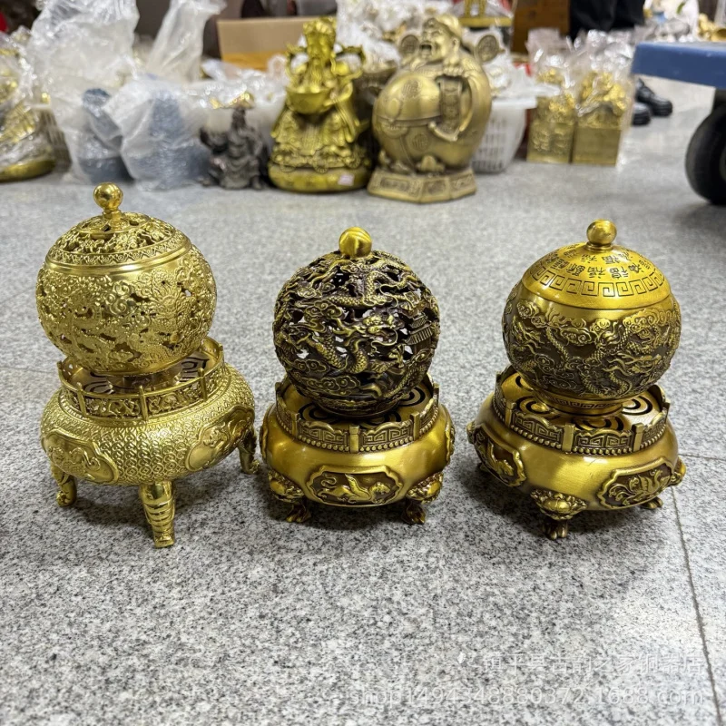 Brass Fortune Burner Incense Holder Copper Ornament Creative Decoration for Home Office Gift Giving Dropshipping