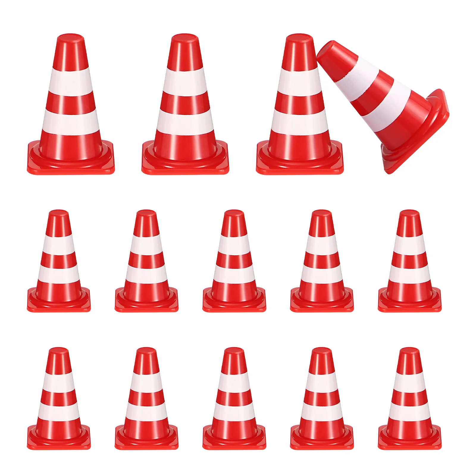 50 Pcs Roadblock Simulation Props Mini Roadblocks Kids Toys Traffic Cone Safety Cell Cones Miniature