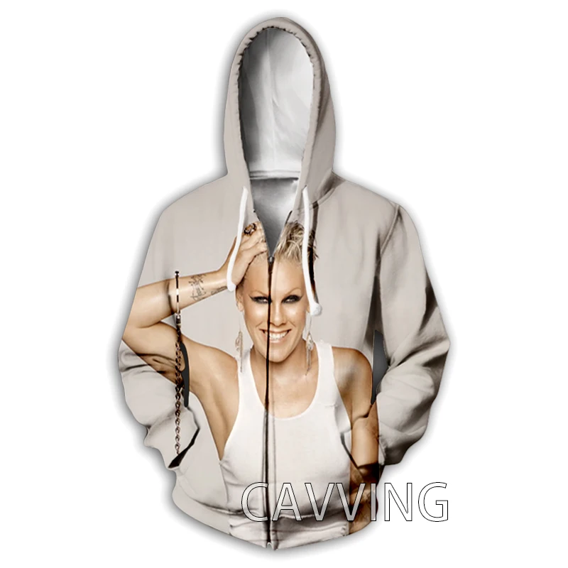 كافينج ثلاثية الأبعاد طباعة P!nk أليسيا بيث مور سستة هوديس زمم مقنعين البلوز Harajuku هوديي الهيب هوب بلوزات