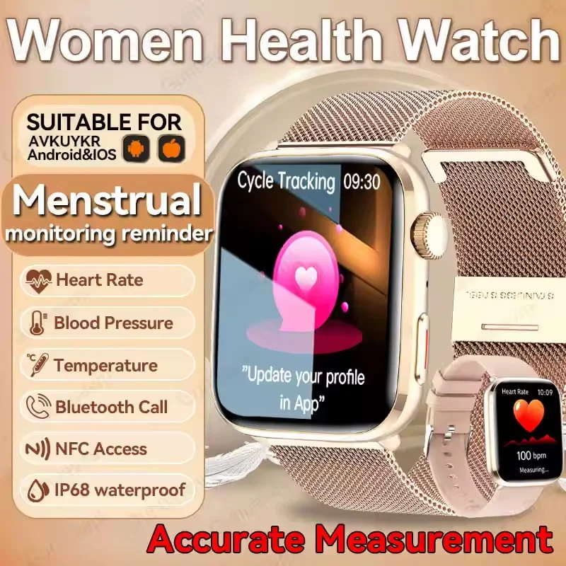 

2026 AI Voice Smart Watch Men Women 1.85 inches 1000mAh IP68 BT Call Blood Pressure Sleep Monitoring 100+Exercise Smart Watch