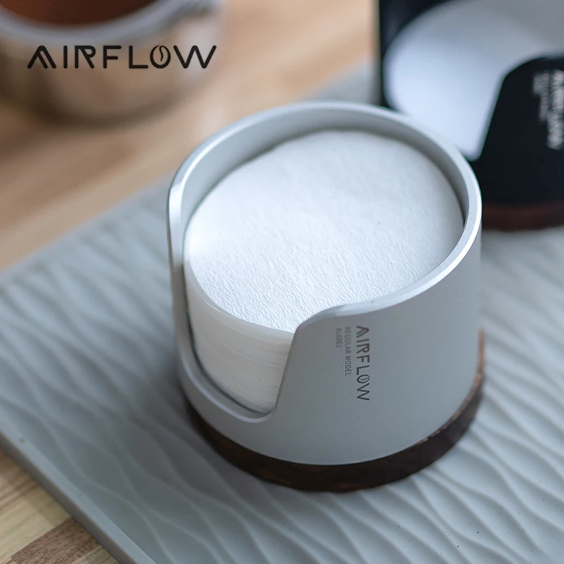 AIRFLOW Coffe Coffee Filter Paper Storage Box 51/53/58mm Round Filter Paper Holder Mocha Pot Filter Paper Dust-proof Storage Box