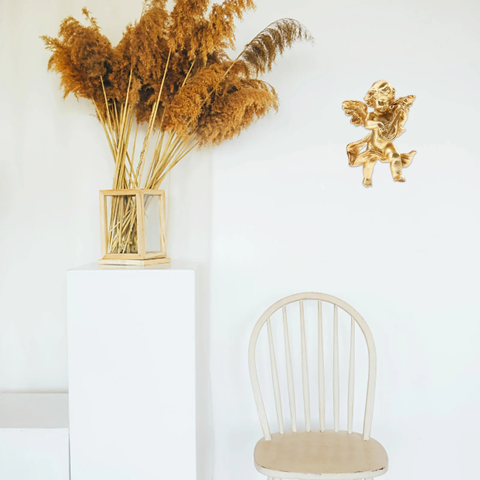 

Retro Resin Angel Statue Adornment Wall Decor Decoration Non Fading Eco Friendly Simple Portable