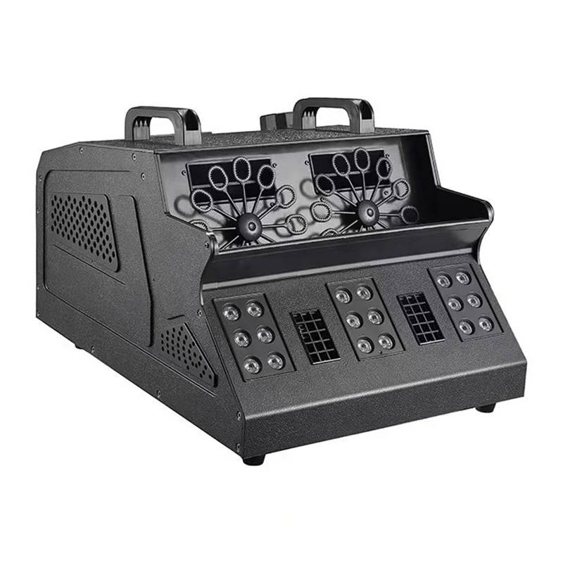 Máquina de bolhas de neblina 1500w e 18*3w rgb led luz 3 em 1 controle remoto máquina de efeito de palco discoteca festa clube bar casamento evento mostrar