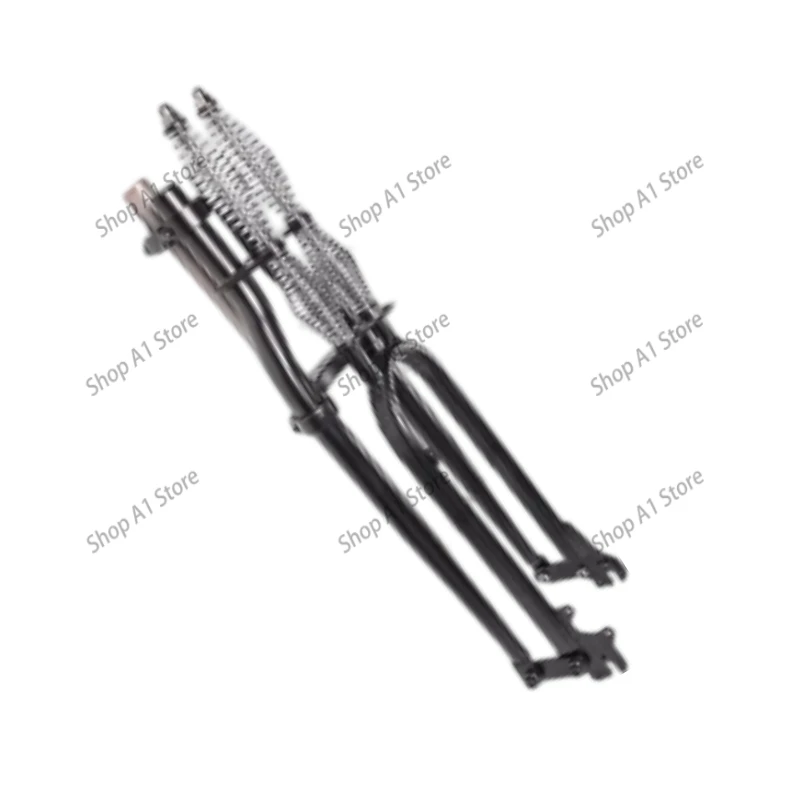 Mountain bike double spring retro front fork, bicycle double shoulder front fork front shock absorber spring shock absorber car