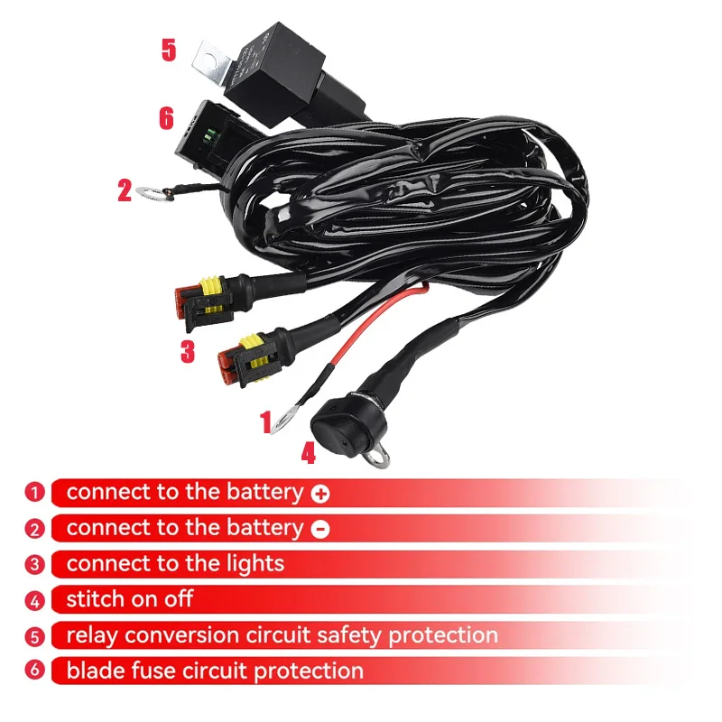 Motorcycles Accessorries LED Fog Light Wiring Harness Relay Wire For BMW R1200 GS /ADV F800GS Motorcycle Auxiliary Lamp