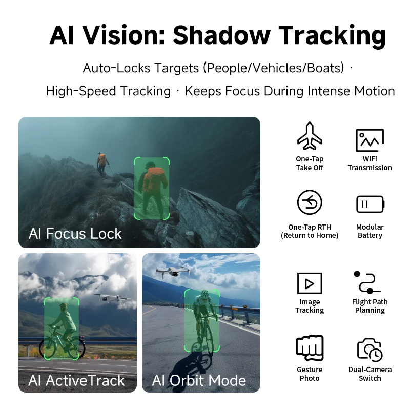 طائرة بدون طيار بكاميرا 4DRC F15 8K مع 3 محاور Gimbal، طائرة رباعية قابلة للطي 240 جرام، رحلة 30 دقيقة، نظام تحديد المواقع الذكي، طائرة بدون طيار RC بدون فرش #4