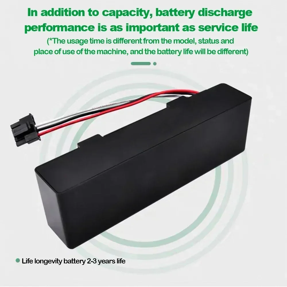 

14.8V 4S1P 12800mAh Sweeper Battery for Xiaomi Mijia Mi Robot Vacuum-Mop P Sweeping Mopping Robot STYTJ02YM Li-ion Battery 18650