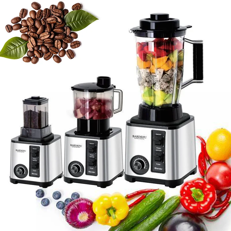 6 in1 Blender Professional Powerful Stainless Steels Fruit ice water juice mixer Food Processor Juicer Machine Smoothie Blender