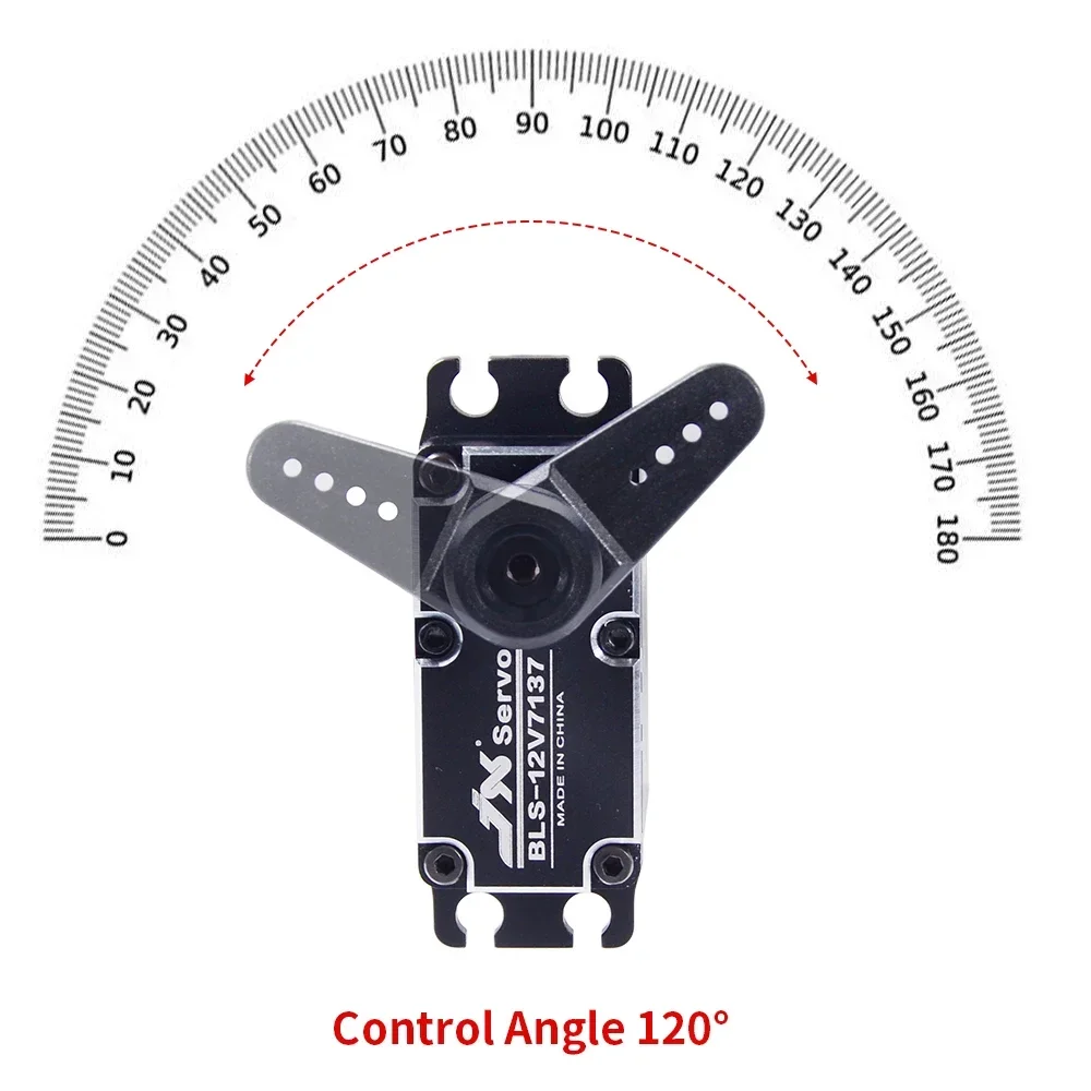 JX BLS-12V7137 37kg Engrenagem de metal de aço de alta precisão Full CNC Servo motor sem escova digital para carros RC Crawler Boat Robot Drone