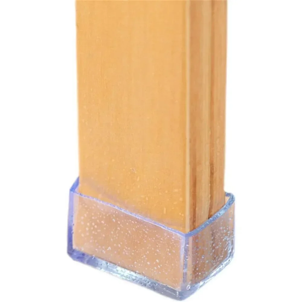 New Reduces Noise, Allows for Free Movement Rectangular Silicone Chair Leg Protector Prevents Floor Scratches 16 Pcs