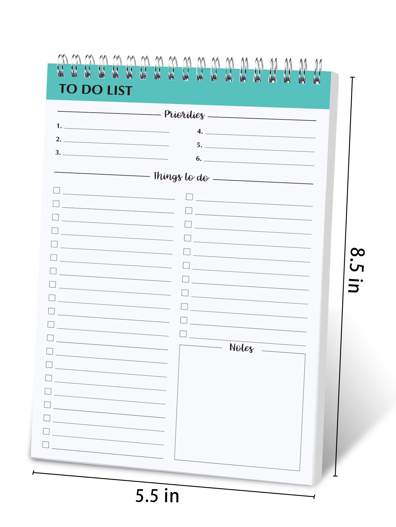 A5 Spiral  daily checklist desk schedule office school notebook plan stationery weekly planner 50 sheets