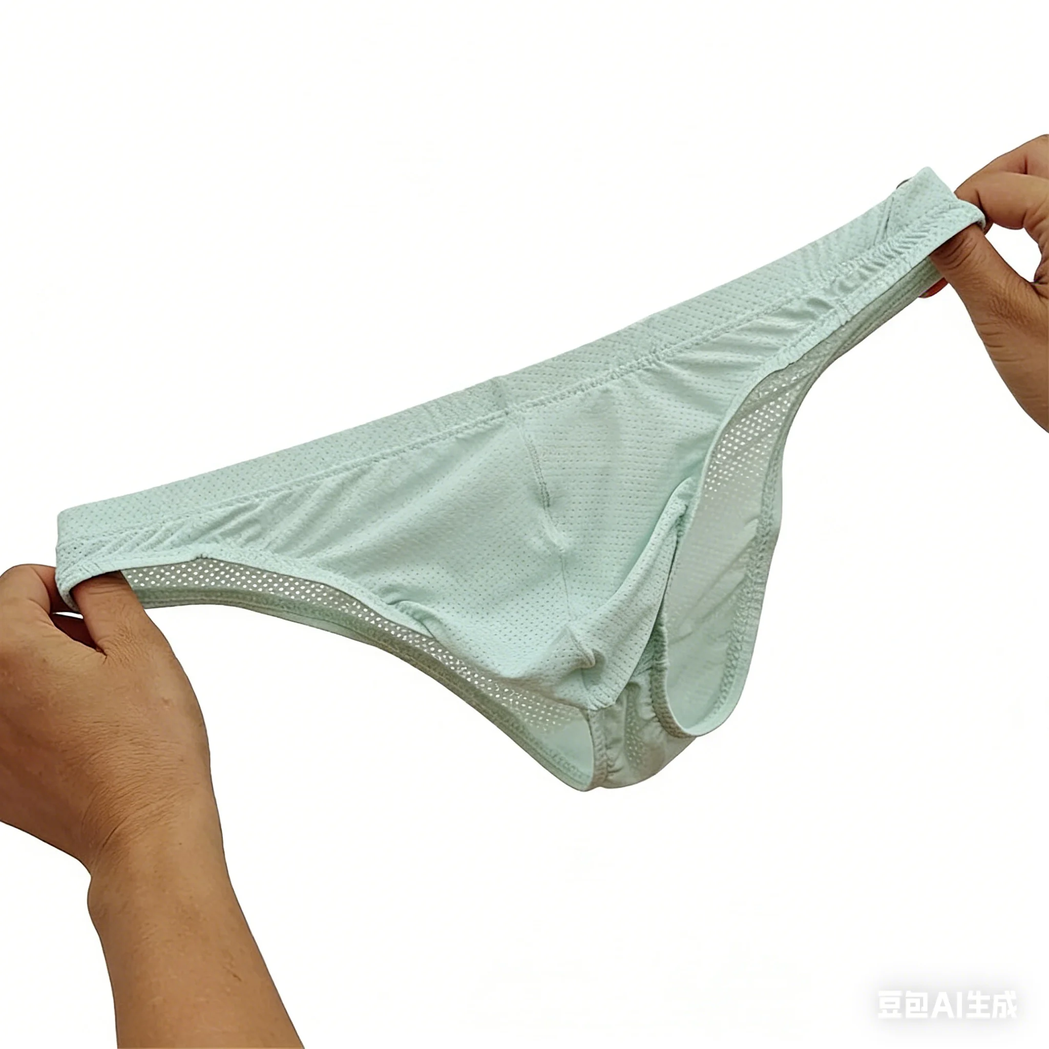 Mesh Bulge Briefs for Men Sexy U Convex Pouch Underwear Ice Silk Breathable Soft Thin Cool Feel Quick Dry Elastic Sports Knicker