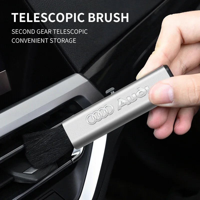 Car Interior Cleaning Tools Car Styling Telescopic Cleaning Brush Dust Removal Brush for Audi A1 A3 A4 A5 A7 A8 Q3 Q5 Q7