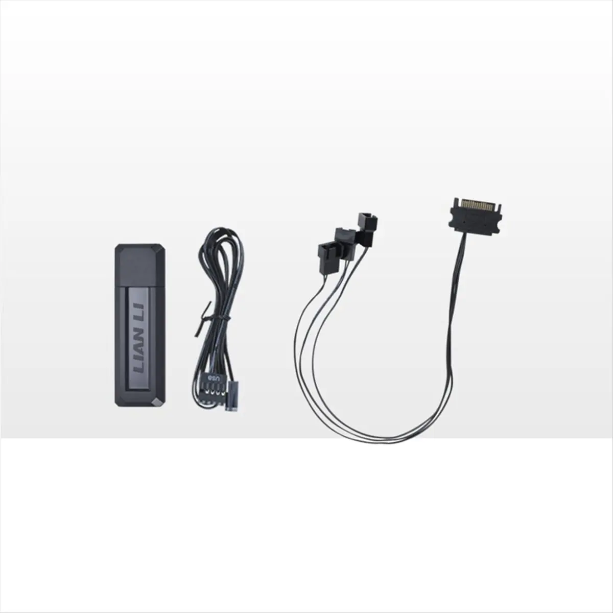 A46U Lian Li UNI Fan L-Wireless Controller for SL Wireless, TL Wireless & Strimer Wireless with PWM SATA Cable - Black