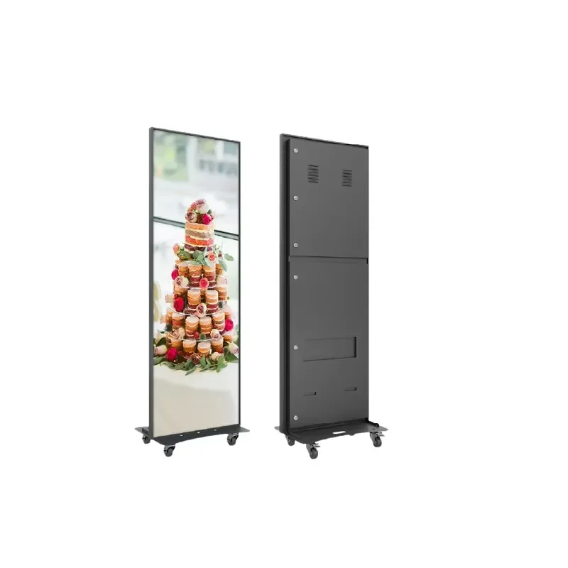Full Color Totem Portable P2.5 P3 P4 Outdoor LED Poster Floor Stand Advertising Display HDR10 8K Waterproof Sunlight Readable