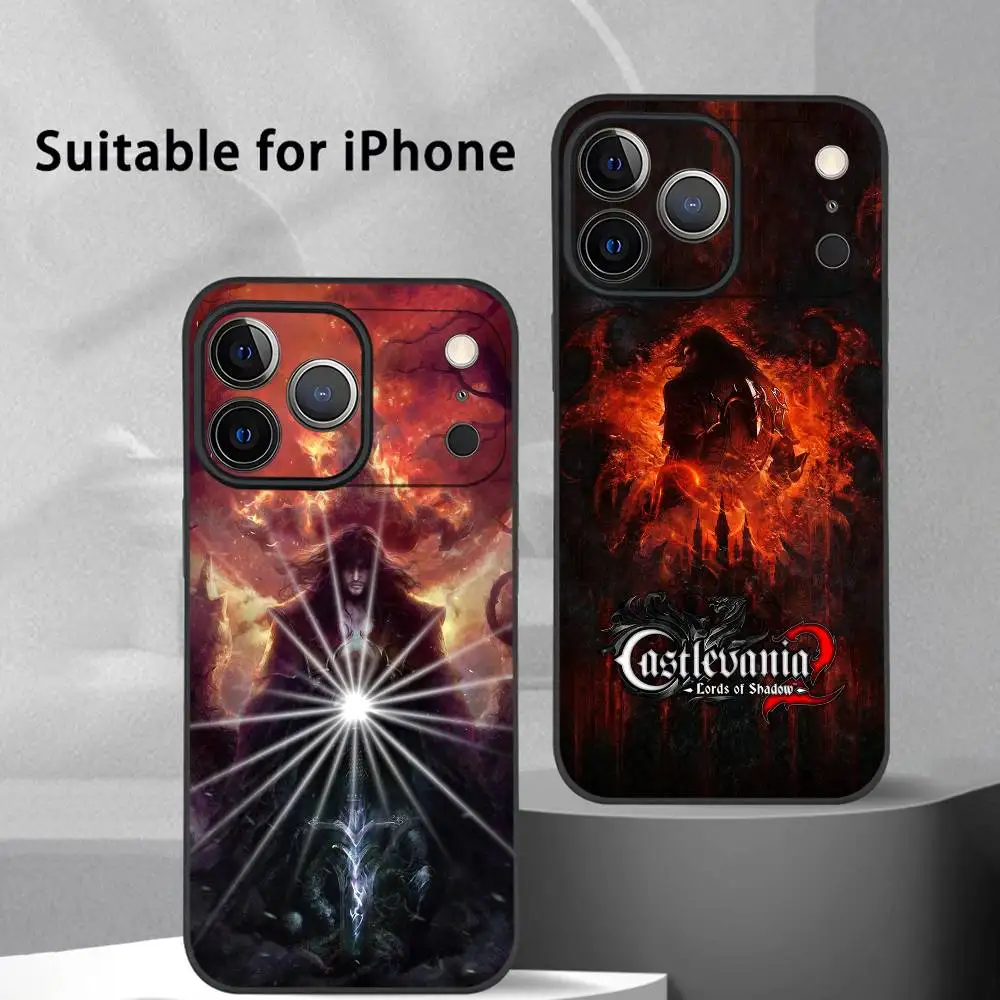 

Castlevania Phone Case For iPhone 17 16 15 14 13 12 11 Pro Max Plus Mini Black Frosted Soft Shell Funda