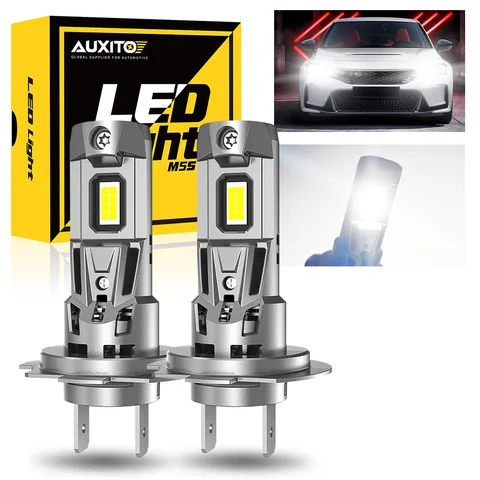 AUXITO 2X Turbo H7 Светодиодные лампы для фар Canbus без ошибок с вентилятором CSP Chip Высокая мощность 120 Вт 22000LM H7 Светодиодные автомобильные фары