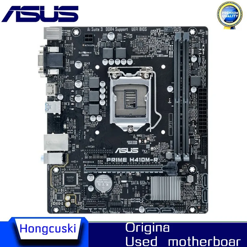 

Used motherboard For Asus PRIME H410M-R Original Desktop Intel H410 H410M DDR4 Motherboard LGA 1200 i7/i5/i3 USB3.0 SATA3