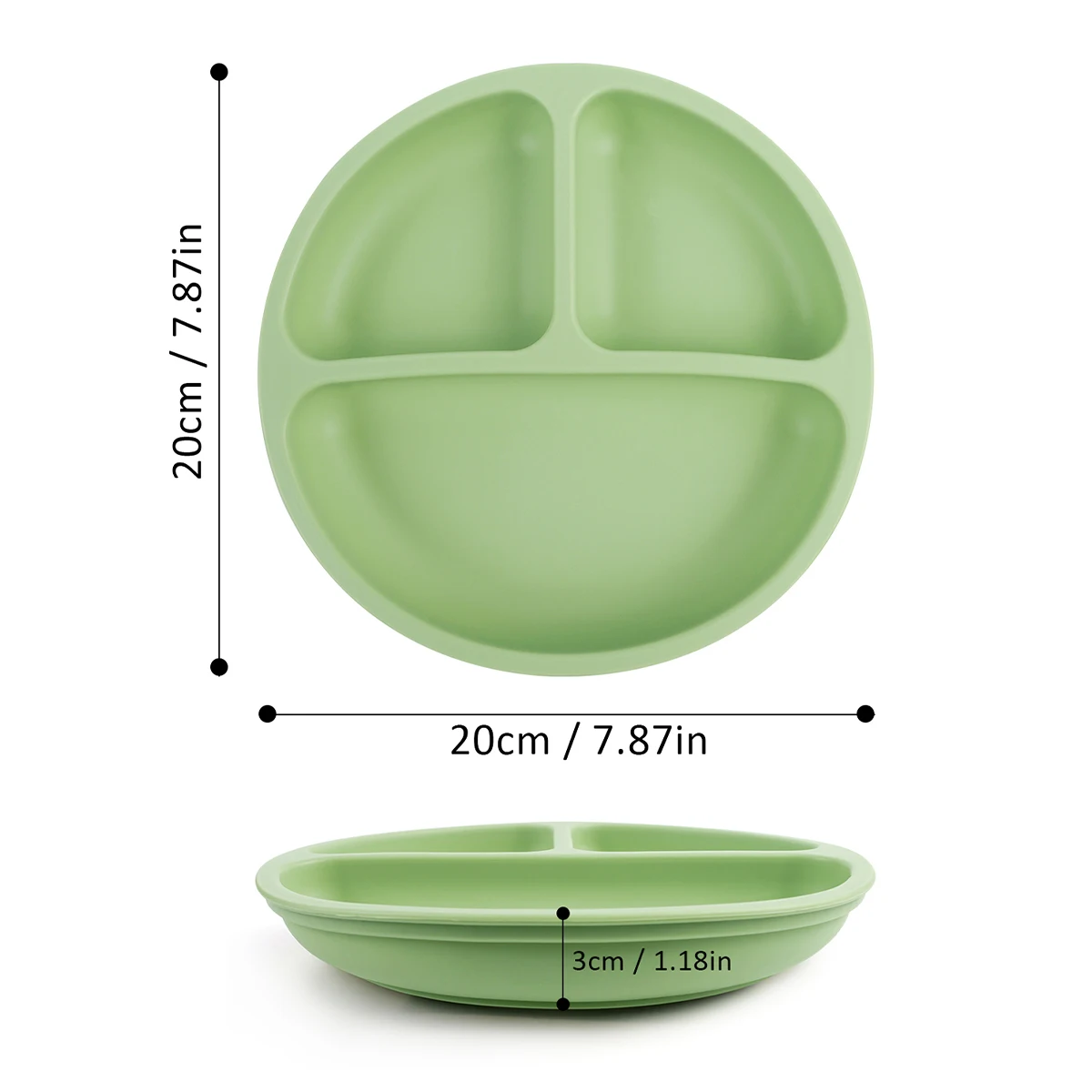TYRY.HU 1PCS Baby Sucker Silicone Dining Plate Children Dishes Suction Toddle Training Tableware Kids Feeding Bowls