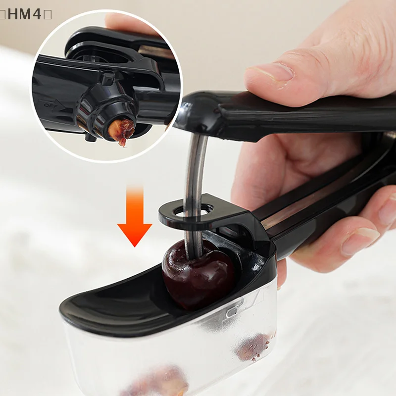 〔HM4〕Alat Pengupas Biji Ceri, Alat Pengupas Biji Ceri dengan Desain Dorong Genggam, Alat Pengupas Biji Ceri Berat, Menghemat Waktu dan Ruang