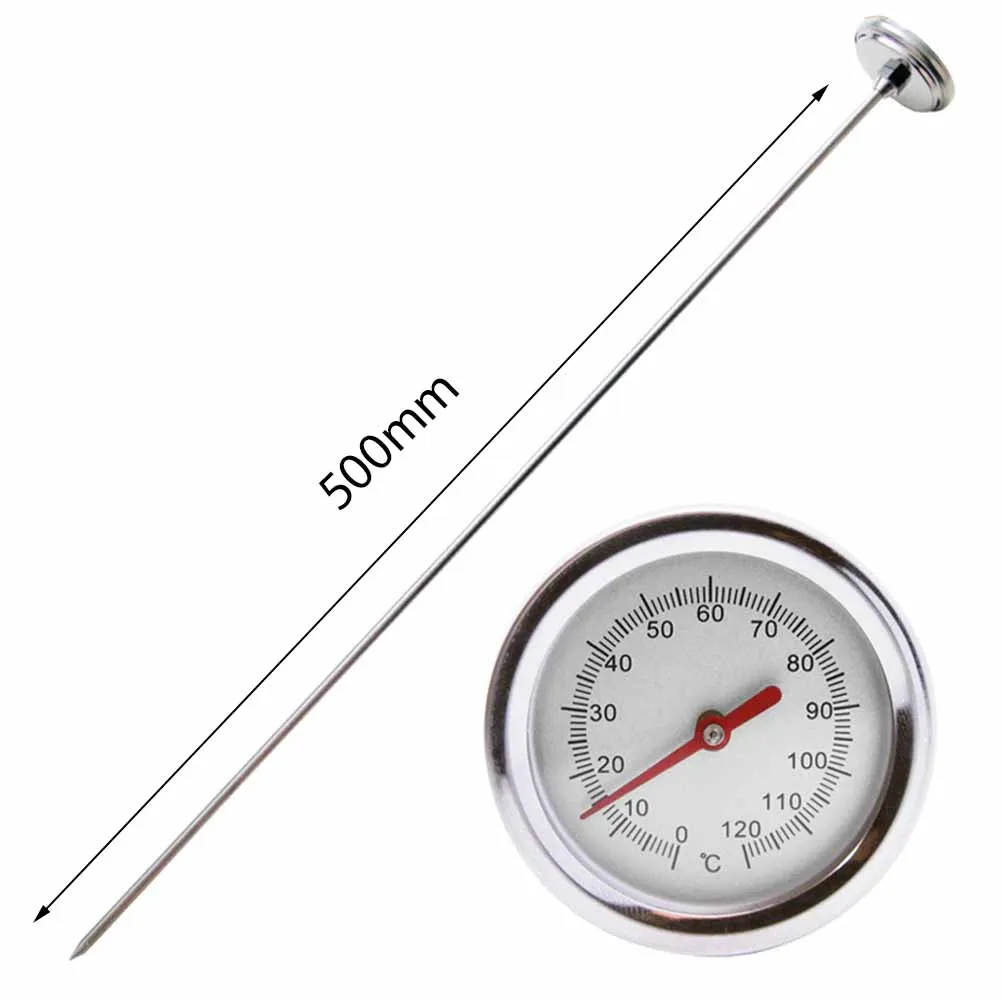 Stainless Steel Soil Thermometer Temperature Monitor Compost Measuring Probe