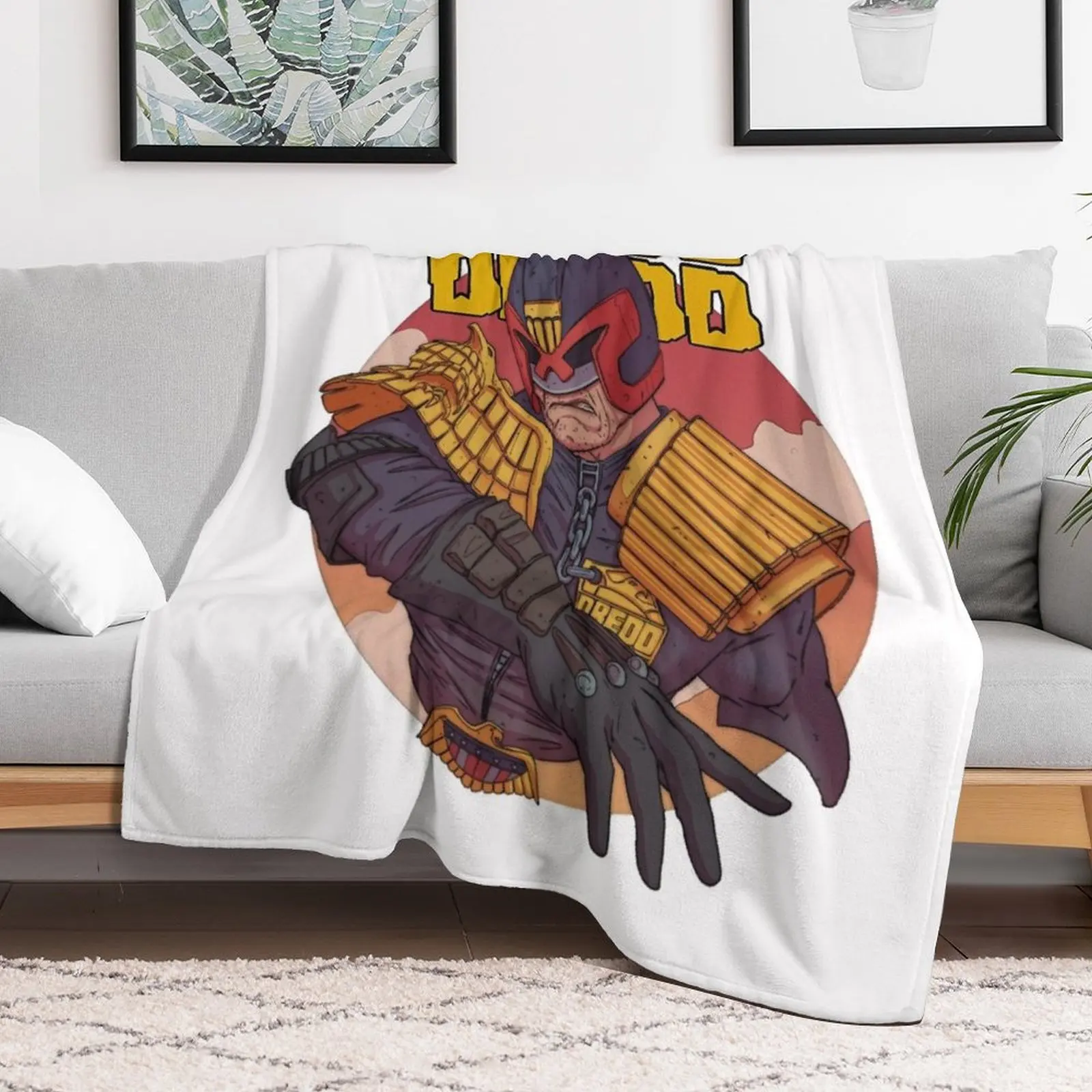 judge dredd Throw Blanket halloween Large Decoratives Blankets